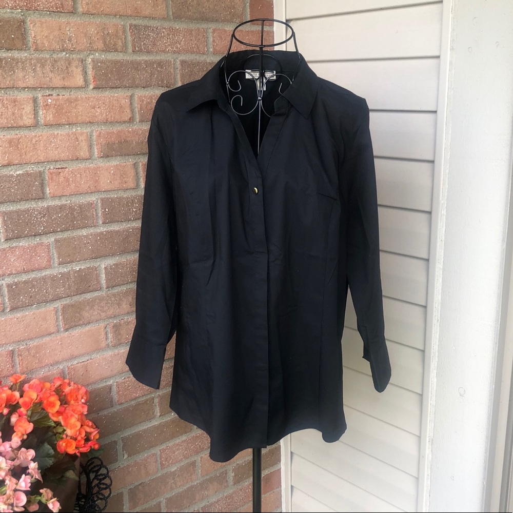 Dana Buchman- three quarter length button down